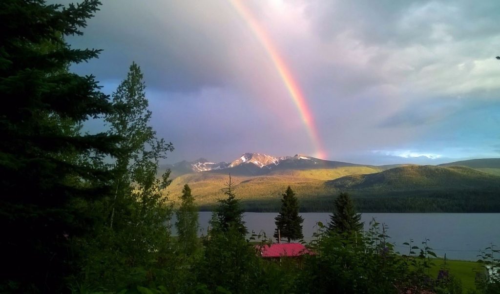 Crooked-Lake-Resort.JPG Rainbow over Crooked Lake Resort